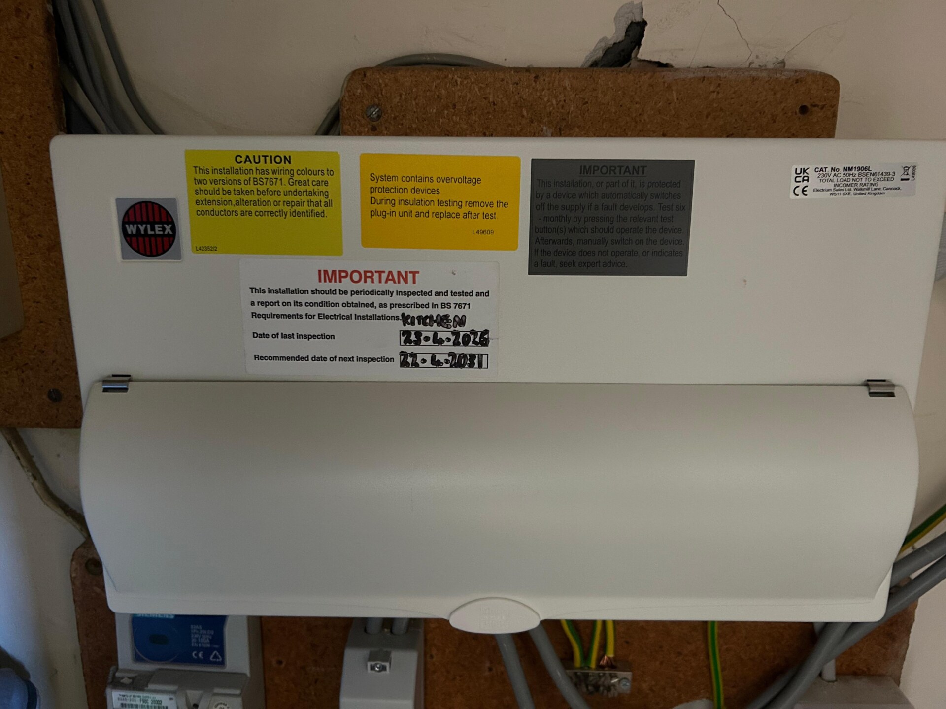 installing a brand new Wylex Consumer Unit 5
