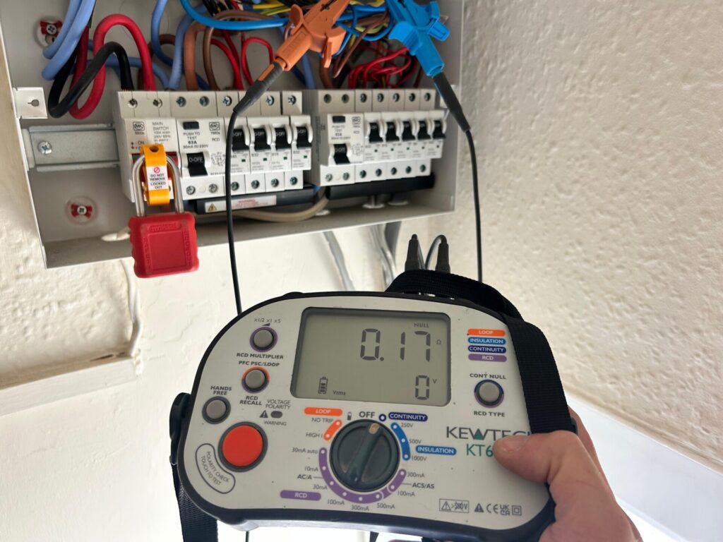 An EICR on a rented property in Exeter. Satisfactory 2