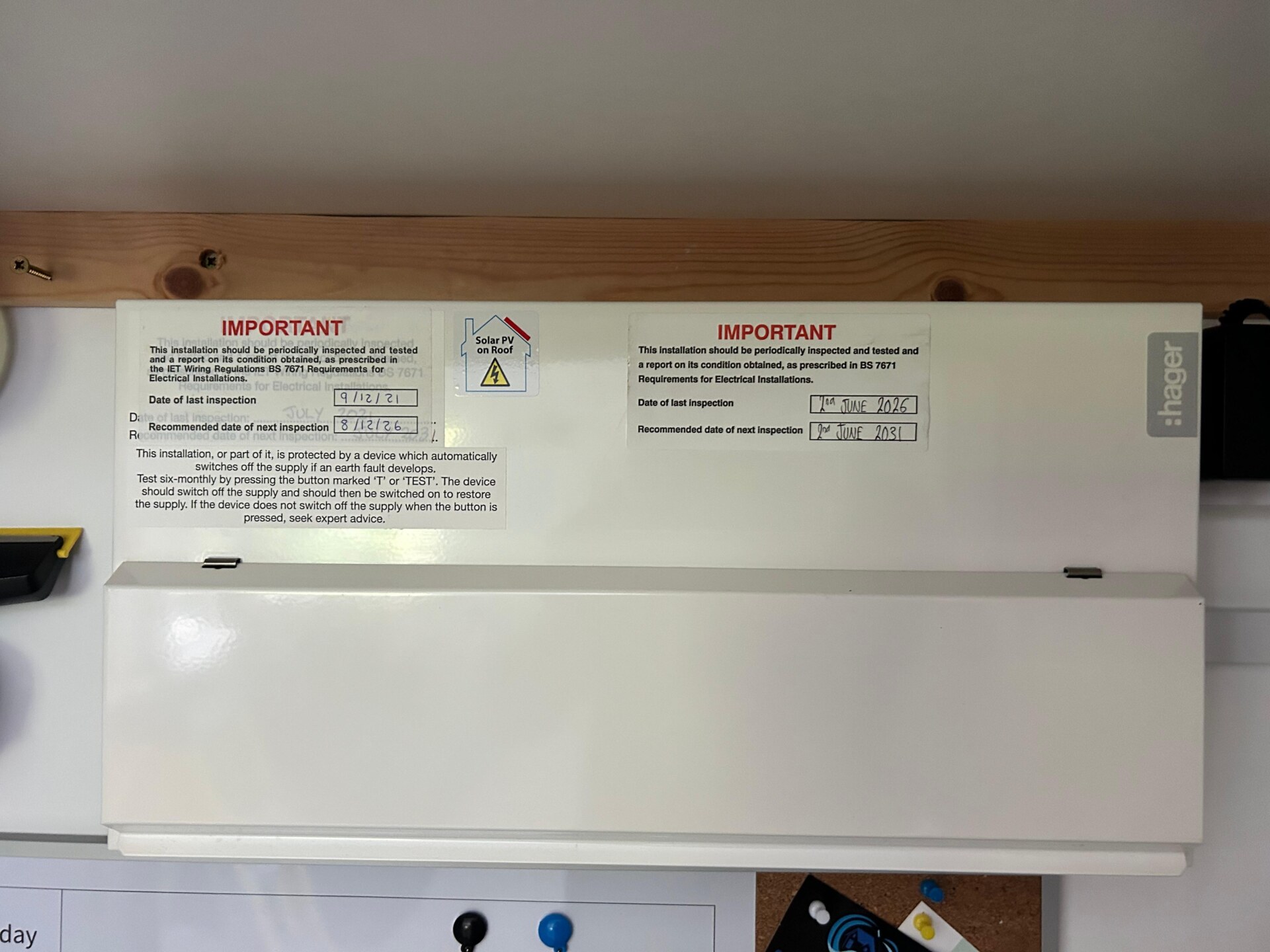 An EICR on a rented property in Exmouth. Replaced 2x old smoke detectors 10