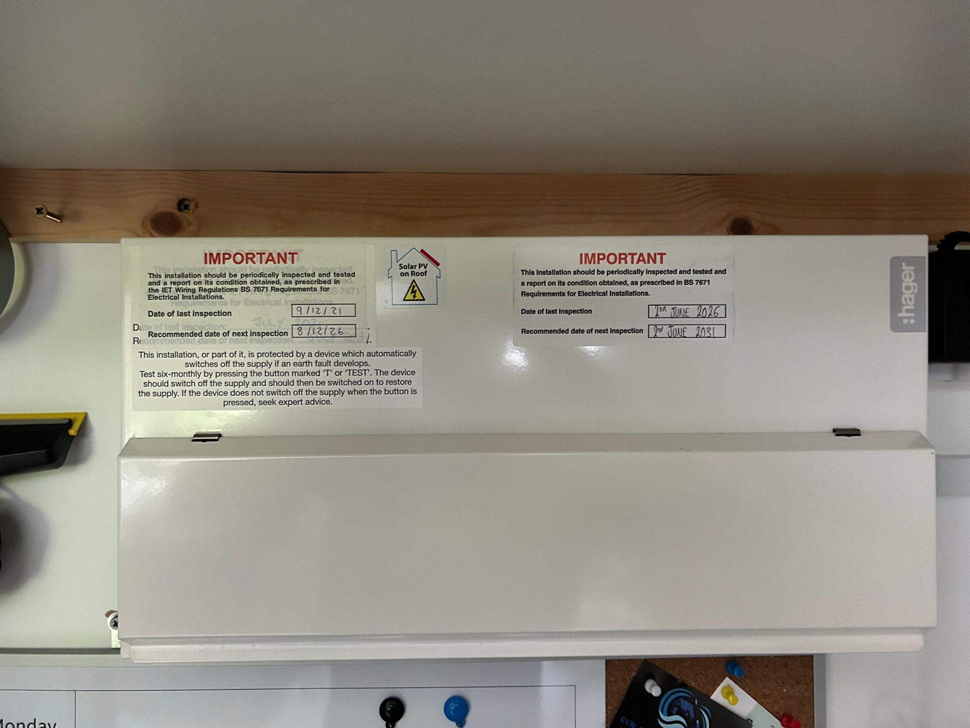 An EICR on a rented property in Exmouth. Replaced 2x old smoke detectors 4